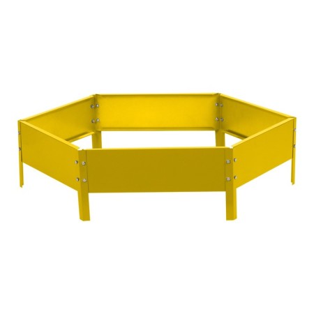 The flowerbed is galvanized, D = 80 cm, h = 15 cm, yellow, Greengo-8