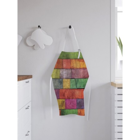 Apron of a kitchen with a photo print "Color bars", adjustable, size OS-1