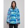 Ski jacket female winter, size 42, blue color