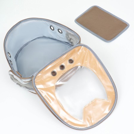 Backpack for carrying "cat", transparent, 32 x 21 x 35 cm, beige-12