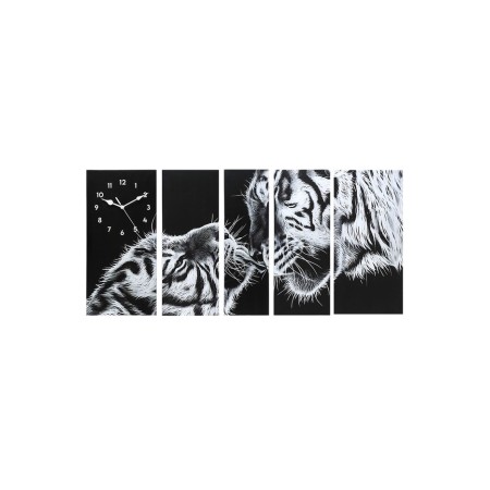 Carty clock is wall-mounted, modular "white tiger", silent, 80 x 140 cm