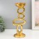 Polystone candlestick for 1 candle "Abstraction. Geometry" Gold 10.5x12x30 cm