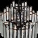 Suspended chandelier ST LUCE. SL665.443.06. Chiarezza. 6x40 W, E14, 36x36x55 cm, black color