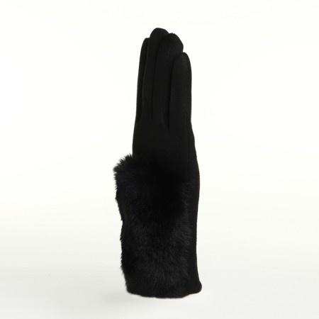 Gloves are female, dimensionless, without insulation, black color-1