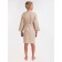 Waffle children's robe "kimono", size 34, beige color