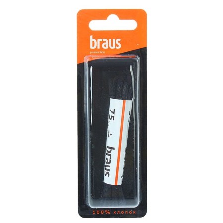 Braus shoes, round, with impregnation, d = 5 mm, 75 cm, black color-2
