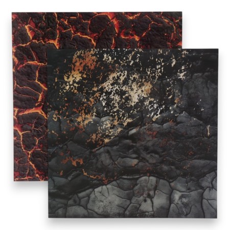 Photophone bilateral cardboard density 350 g "Fire" 50x50 cm-1