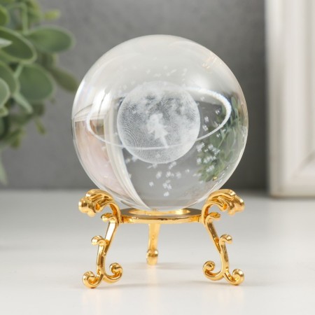 Souvenir glass "Baby in space" d = 6 cm openwork stand 6x6x8.1 cm