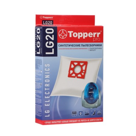 Topperr LG 20 synthetic vacuumber for LG Electronics vacuum cleaners, 4 pcs. + 1 filter