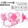 Nipple set - a dummy with a holder, SL, CL +6 months, with a cap “Butterfly”, pink