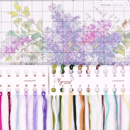 Set for embroidery with a cross "Lilac" 28 x 23 cm-2