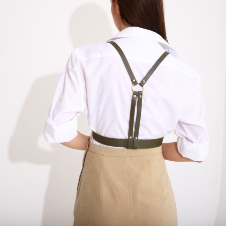 Partois on buckles, khaki color-2
