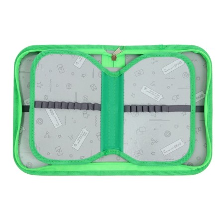 Penal 3 sections, tab inside, 140 x 210 x 40 mm, fabric, calligrata top block "trace"-4