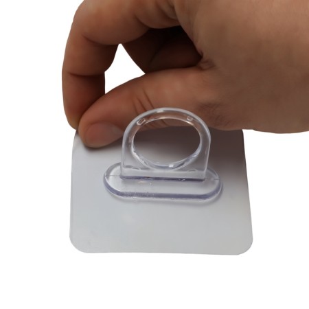 Holder with an adhesive surface of the tundra, d = 25 mm, 68x68 mm, transparent-33