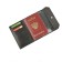 Passport cover on the button, black color