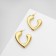 Earrings Plastic "Heart" Beature, Color Gold