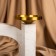 Brass Brass, marble "Camellia" 19 x 18 x 8 cm