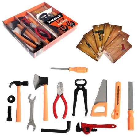 A set of tools "Super Master", with training cards, 13 elements