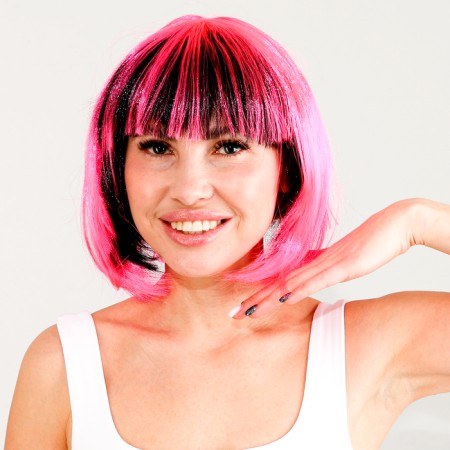 Carnival wig "cutie", black-pink color-2