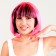 Carnival wig "cutie", black-pink color