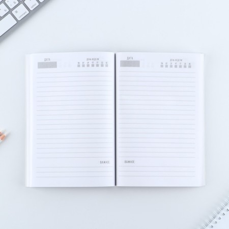 Diary in the soft cover A5, 80 liters, in the gift box "S8 March"-4