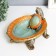 Souvenir Polystone stand "Turtle Ground" with a golden pattern 22x25x9 cm