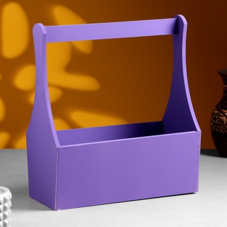 Wooden Kashpo "Willian Long", with a pen, 25 × 12.5 × 10 (28) cm violet