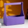 Wooden Kashpo "Willian Long", with a pen, 25 × 12.5 × 10 (28) cm violet