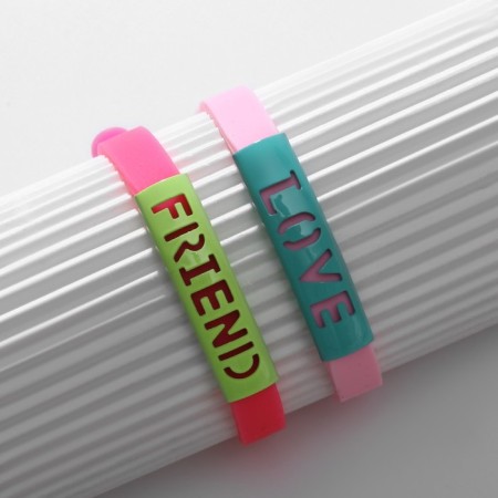 Bracelets "Demetrons" Silicone, Love+Friend, Mix color, 20 size-7