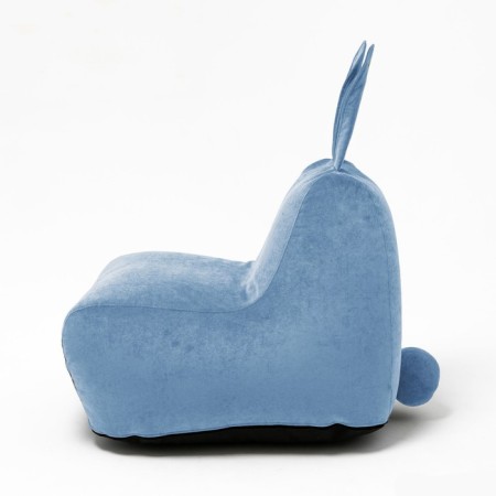 Milk-Milk chair, size 80x90 cm velor, blue color-2