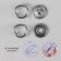 Shirt buttons, open, d = 9.5 mm, 100 pcs, silver color