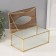 Casket Glass with a metal frame "Salfetnitsa" Transparent ripples 12.7x22.5x9 cm