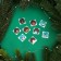 Stickers in the roll "New Year's Eve", 500 pcs, 2.5 x 2.5 cm