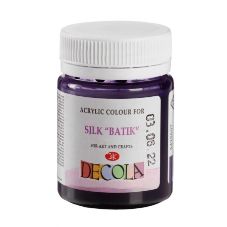 Silk paint "Battika", a bank 50 ml, ZHK Decola, purple 4428607 (water -based acrylic)-2