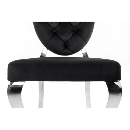 Stool on a metal frame ODDA Metal/velor, chrome/black 50.5x65x91 cm-3