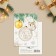 Postcard-Mini "Happiness in the New Year", Christmas tree balls, 10.5 x 7.5 cm, New Year