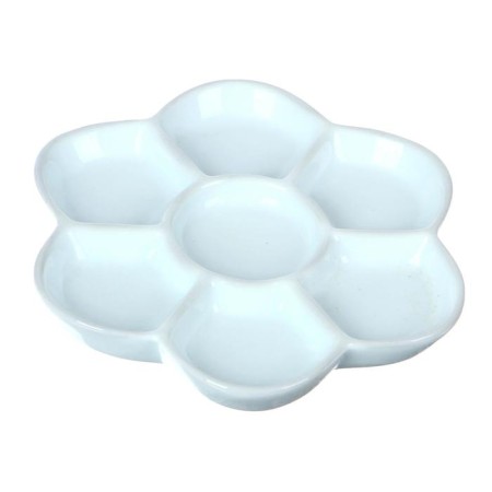 Porcelain porcelain round 14 cm, 7 cells