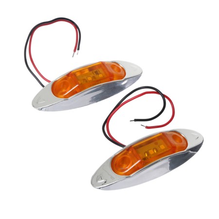 Lanterns Gabarit side rear for trucks, yellow light, 2 pcs, 24 V, BD-7046-24V