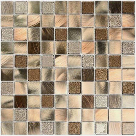 Glass mosaic Bonaparte Titan Bronze, 318x318x4 mm