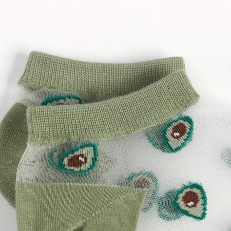 Women's socks "avocado", green color, size 23-25 ​​(36-40)-2