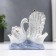 Souvenir Ceramics "2 Swan with Rose" 10x5.5x11 cm
