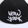 Men's cap with a direct visor of New York, black color, mesh, pr 56
