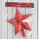 Tip "star" shiny with a pattern, 20x22 cm red