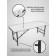 Cosmetological couch Basic + SV, size 180 × 60 × 68-84 cm, white color