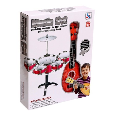 Drum installation "Cool musician", with a guitar, mix-10