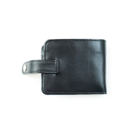 Wallet on the button with the processed edges "kitten", black black insert 11x8.5x2.5cm-2