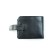 Wallet on the button with the processed edges "kitten", black black insert 11x8.5x2.5cm