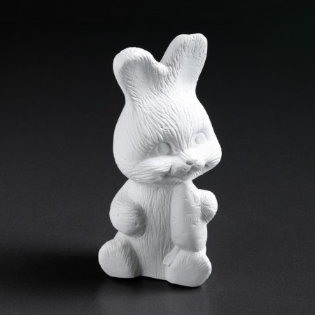 Figure for coloring "Hare with carrots" 13x8x8cm