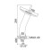 Accoona A9190 shell mixer, single -leaf, waterfall, glass, chromium