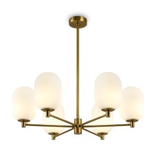 Suspended lamp Freya FR1012PL-06BS Sharlot, 650x650x620 mm, G9, 6x28W, brass color